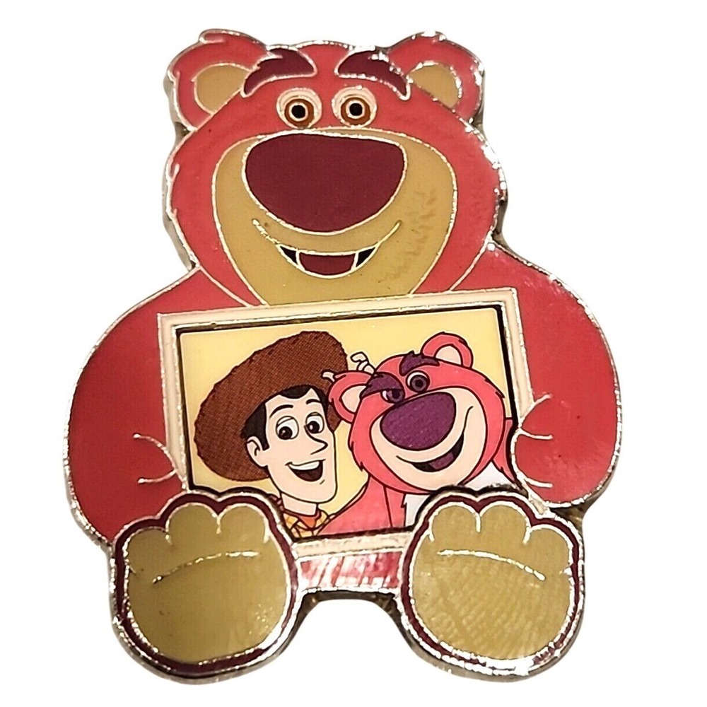 Disney Pin Toy Story Lotso Bear Woody Photo Frame HKDL Hong Kong 100666 RARE